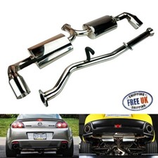 Silenziatore scarico posteriore cat performance acciaio inox cromato per 03-12 Mazda RX8