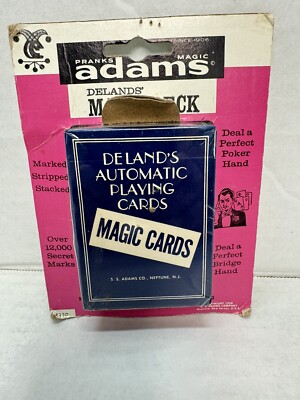Vintage Adam s Delands Deck Of Magic Cards SEALED IN PACKAGE Tricks Marked Cards