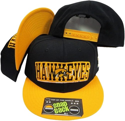 Iowa Hawkeyes Top of the World Zubaz Gold White Snapback Hat  display picture 3