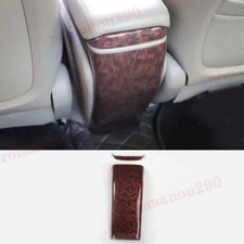 For Honda Civic 2006-2011 ABS Wood Grain Look Front Armrest Box Rear Cover Trim