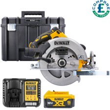 Dewalt DCS570 18V XR Brushless Circular Saw With 1 x 5Ah Battery, Charger & Case