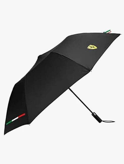Ferrari Scuderia Umbrella Black, Compact, Official Merchandise