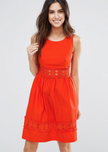 red skater dress uk