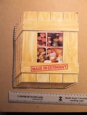 VINTAGE MADE IN GERMANY "CRATE-SHAPED" RINGBOUND BOOKLET, 12 PAGES