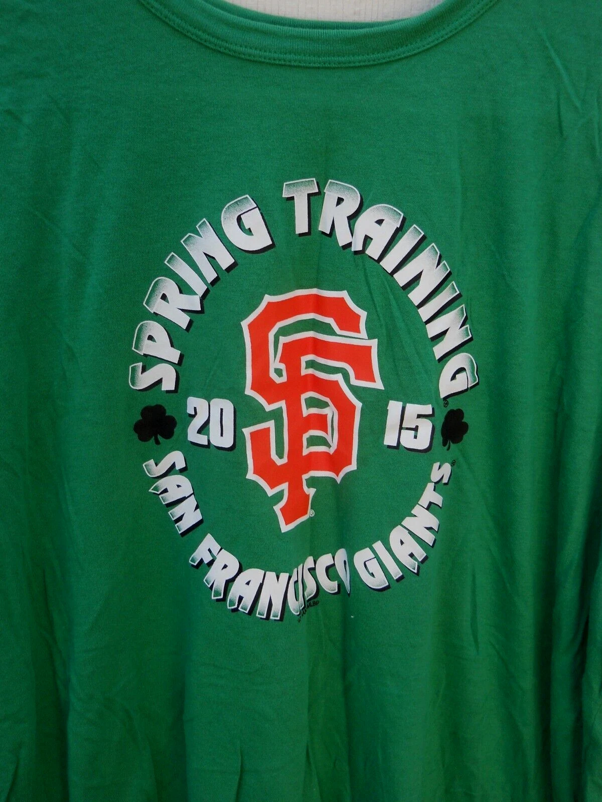 CLASSIC SAN FRANCISCO GIANT 2015 SPRING TRAINING GREEN T-SHIRT SZ X-LRG COTTON