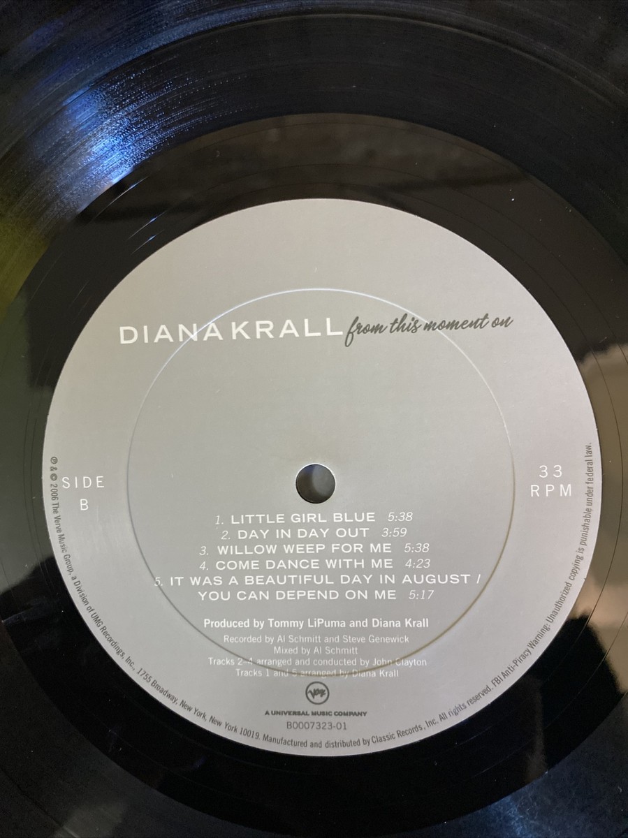 レコード　diana krall from this moment on LP Diana Krall: From This Moment LP - Verve Record Store