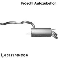 FüR VW Transporter T4 Bus Syncro 2.4 2.5 D TDI Edelstahl 409 Endtopf Hinten A*
