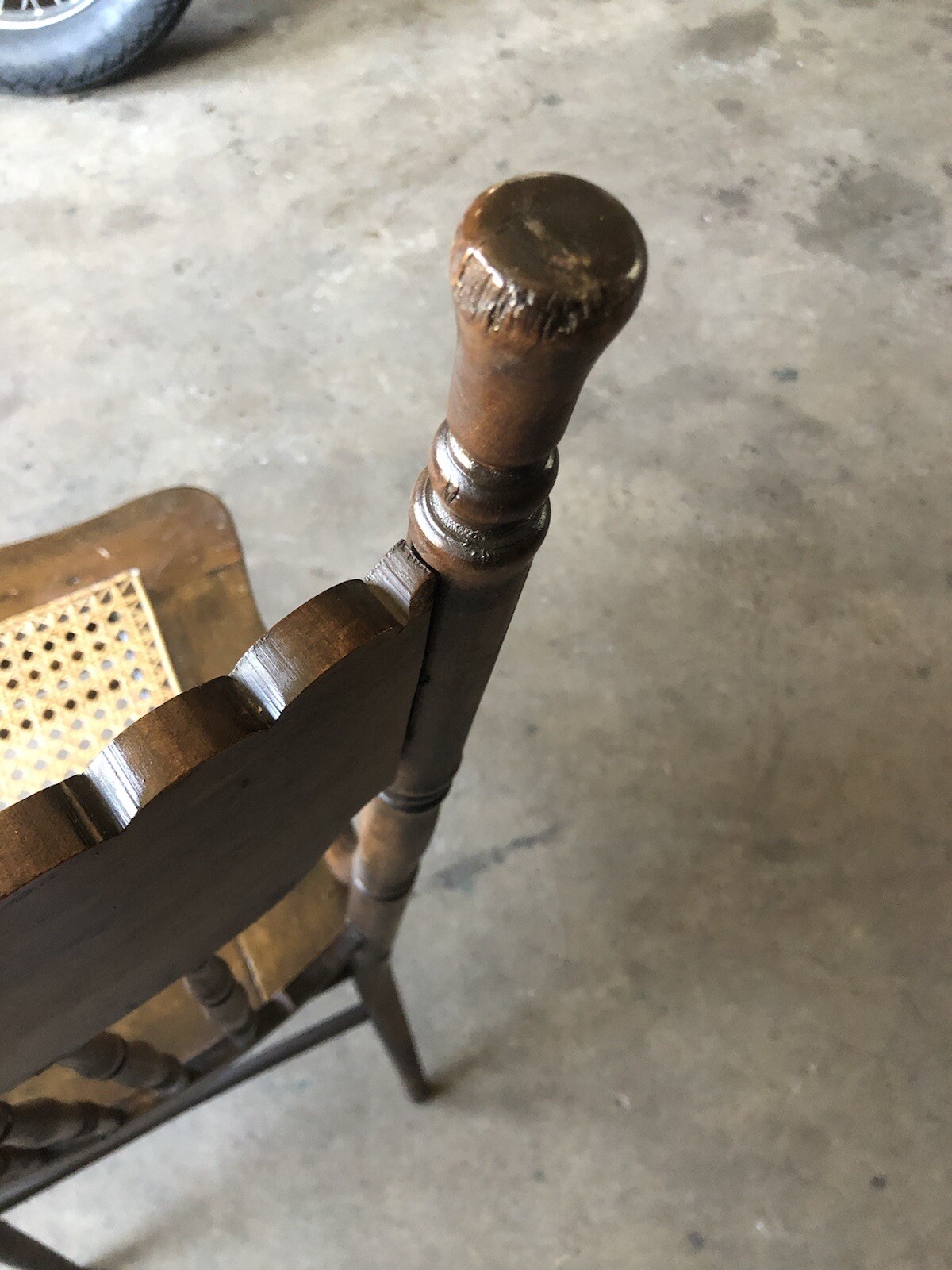 BEAUTIFUL Antique American Press Back Oak Dining Chair eBay