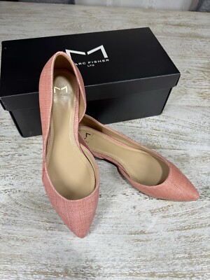  MARC FISHER Sunny Half d'Orsay Ballet Flat, Light Pink 5US MSRP$100 