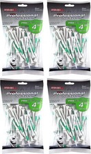 PRIDE PROFESSIONAL TEE SYSTEM PROLENGTH MAX 4" WHITE GOLF TEES - 4 BAGS
