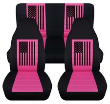 American Flag Seat Covers Fits Ford Bronco 1987-96 Front Rear Car Seat Covers