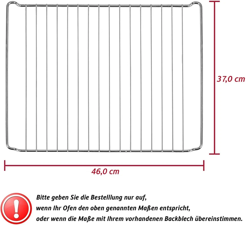 Backbleche & Gitter 460 x 370 x 30 mm Set Emailliert Fettpfanne Verchromt Bac... - Bild 3 von 4