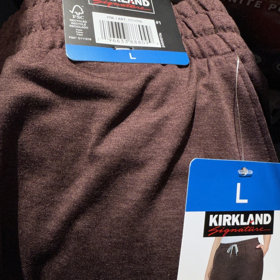 Kirkland Signature Damas Ligero Jogger Bolsillos Laterales, Rojo, Talla L Foto 2 de 3