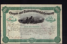 Oregon and Transcontinental Company  dd 1889 Payee de Neufville