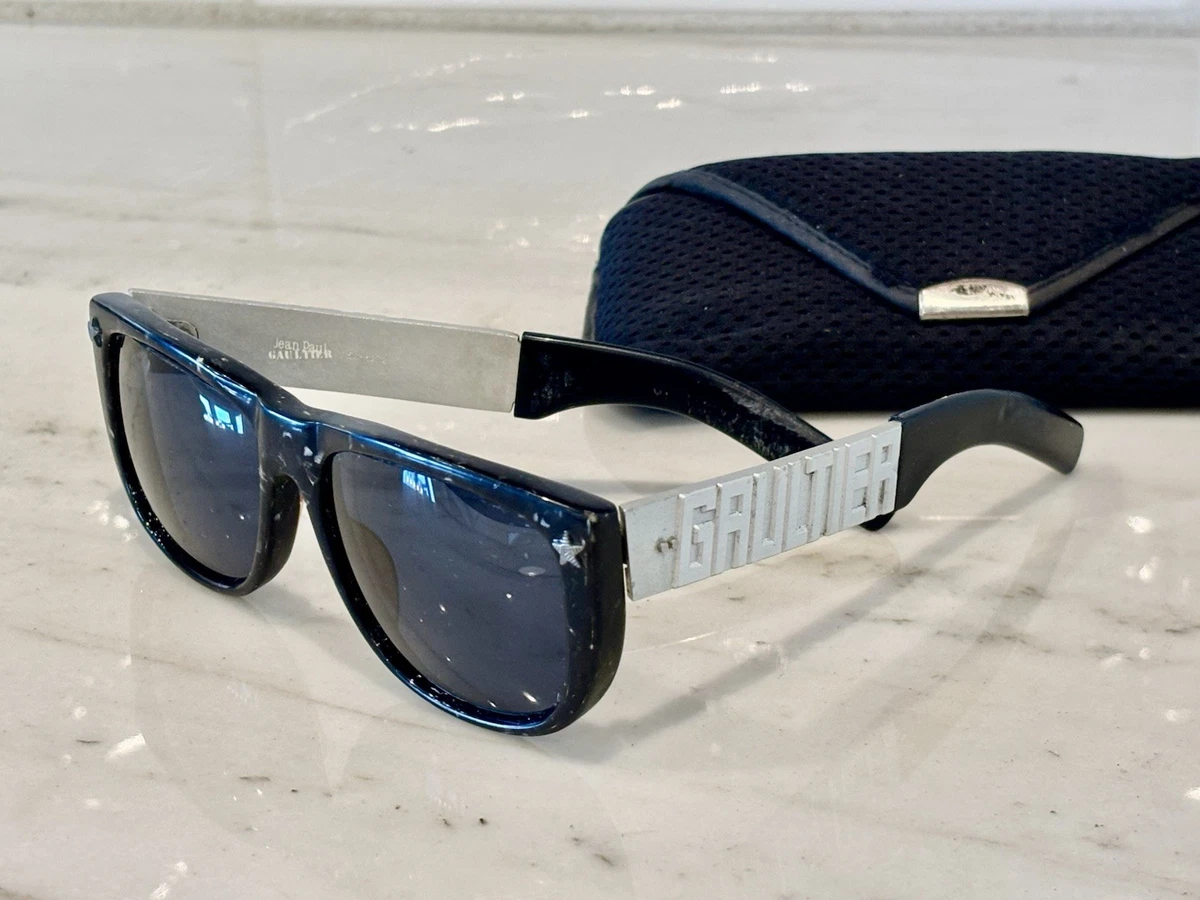 Jean Paul Gaultier Metal Rectangular Vintage Sunglasses for sale