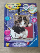Ravensburger Malen Nach Zahlen Kuschelnde K&auml;tzchen Mit Glitzer Glitter Effekt