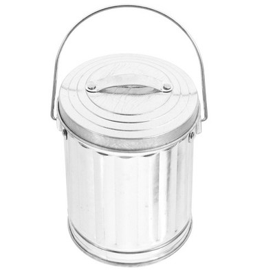  Recyclable Metal Trash Bin Tabletop Can with Lid Mini Desk Desktop Garbage