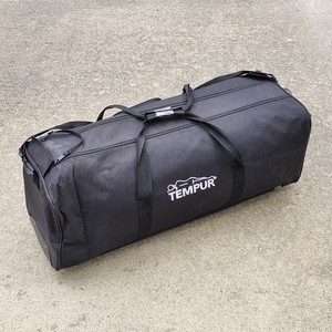 Tempur-Pedic Travel Set - Neck Pillow, Mattress Overlay, Rolling Carry Bag Gray