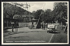 AK Saarbrücken, Deutsche Reichsgrenze mit Zollstelle Goldene Bremm 1936 