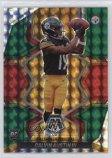 2022 Panini Mosaic Rookies Choice Red and Green Prizm Calvin Austin III 15ej