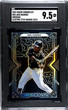 2022 Panini Chronicles #53 Jose Ramirez Obsidian SGC 9.5 Mint+ Etch Orange /31