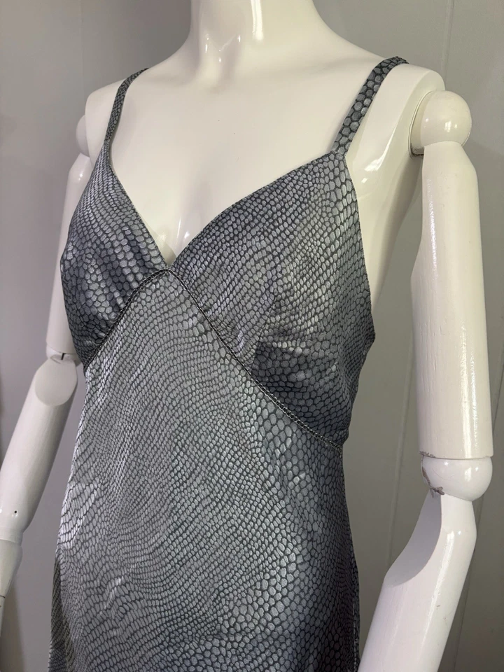 Victoria’s Secret De Colección Años 90 Y2K Maxi Vestido Sin Mangas Camisón Con Bata Piel de Serpiente Conjunto Foto 4 de 4