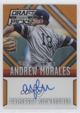 2014 Panini Prizm Perennial Draft Picks Orange 25/60 Andrew Morales #71 Auto 0b2