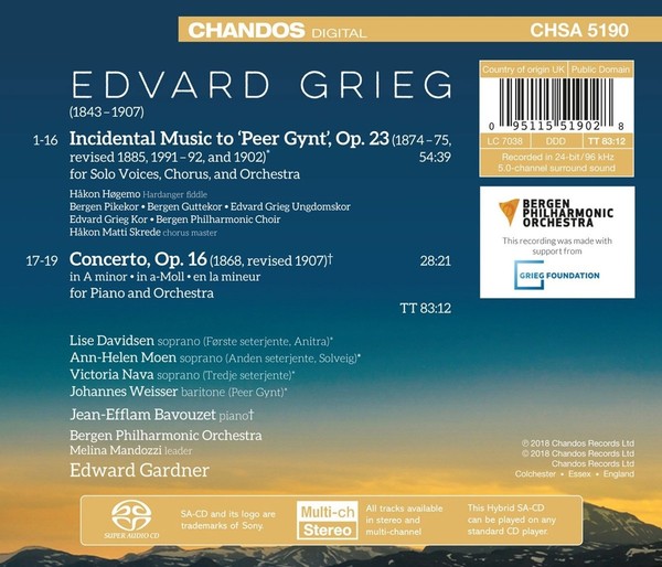 Edvard Grieg (1843-1907): BüHnenmusik Zu Peer Gynt - - (Classic / Sacd)-image