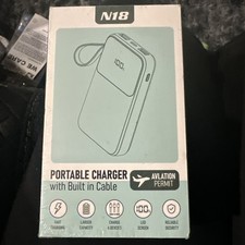 Portable Charger with Built in Cables, 15000mAh Power Bank USB type A and C