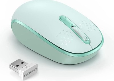 TECKNET Wireless Mouse for Laptop, 2.4G Quiet Computer Mouse with USB Receiver