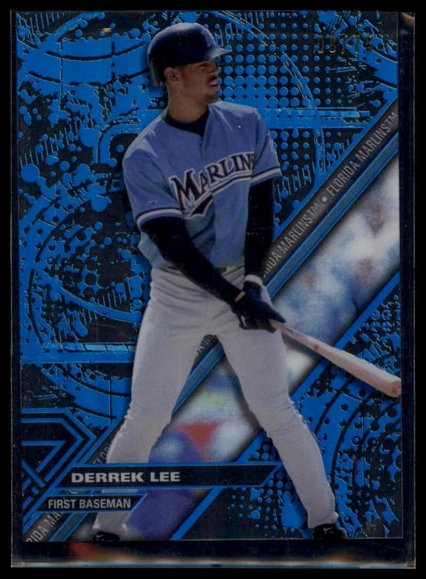 2017 Topps High Tek #HT-DL Derrek Lee Blue Rainbow Diffractor #/75