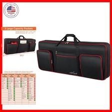 61 Key Keyboard Case, Soft Piano Bag with 0.32 inch Cotton, 61 Key Keyboard B...