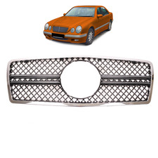 K&uuml;hlergrill Chrom & Schwarz passend f&uuml;r Mercedes-Benz E-Klasse W210 1995-1999
