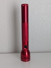 MAG-LITE 3-Cell D Flashlight - Made in USA, RED, 12" Heavy Duty Maglite