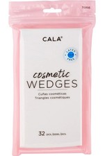 CALA Cosmetic Wedges Makeup Sponges, Soft 32 Count Pack of 1 , white
