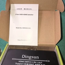 Nib DingsunHDMI Switch 3 In 1 Out HDSW0014M1