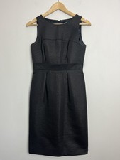 Red Valentino Sleeveless Black Structured Shimmer Work Formal Pencil Dress UK 6 