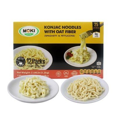  MOKI Konjac & Oat Fiber Pasta Bundle - 12 Pack Low 3.53 Ounce (Pack of 12) 