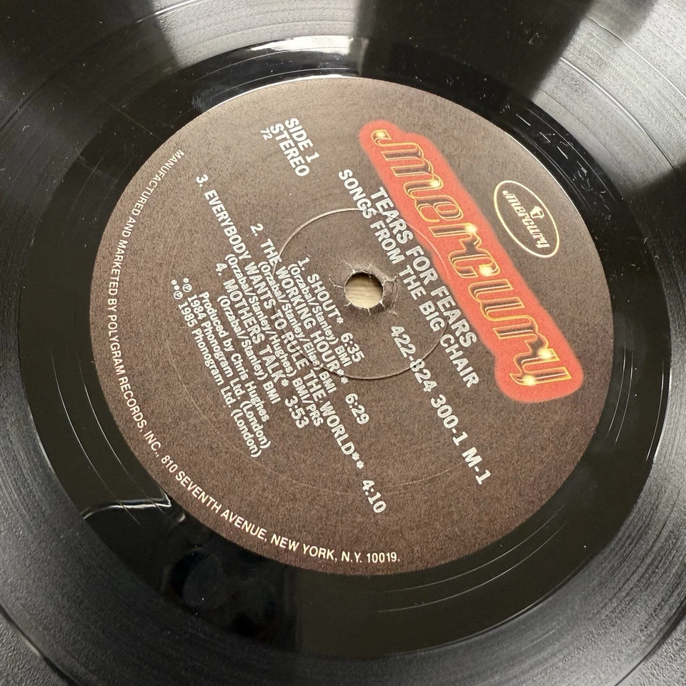 1985 TEARS FOR FEARS Songs From The Big Chair Original 1st Pressing In Shrink! - Image 4 of 4