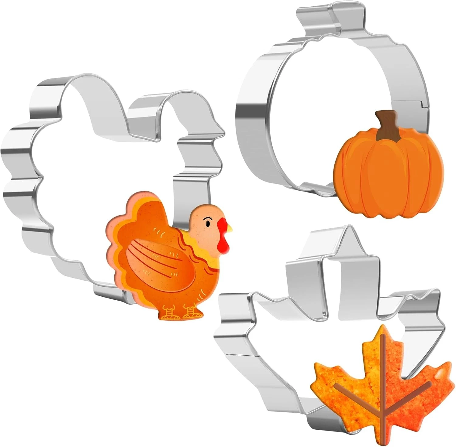 Thanksgiving Cookie Cutters, Fall Leaf Sliver