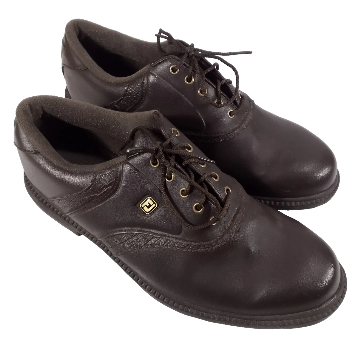 NEW Vintage Footjoy Classics Lites Mens Golf Shoes 52126 BLK/BLK 8.5E