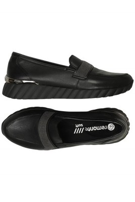 Remonte Halbschuh Damen Slipper feste Schuhe Gr. EU 40 Leder Schwarz #9qrp6db