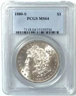 1880-S Morgan Dollar PCGS MS64 90% Silver $1 U.S Coin
