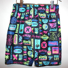 Boys Hurley Multicolor Print Swimming Trunks Size 7