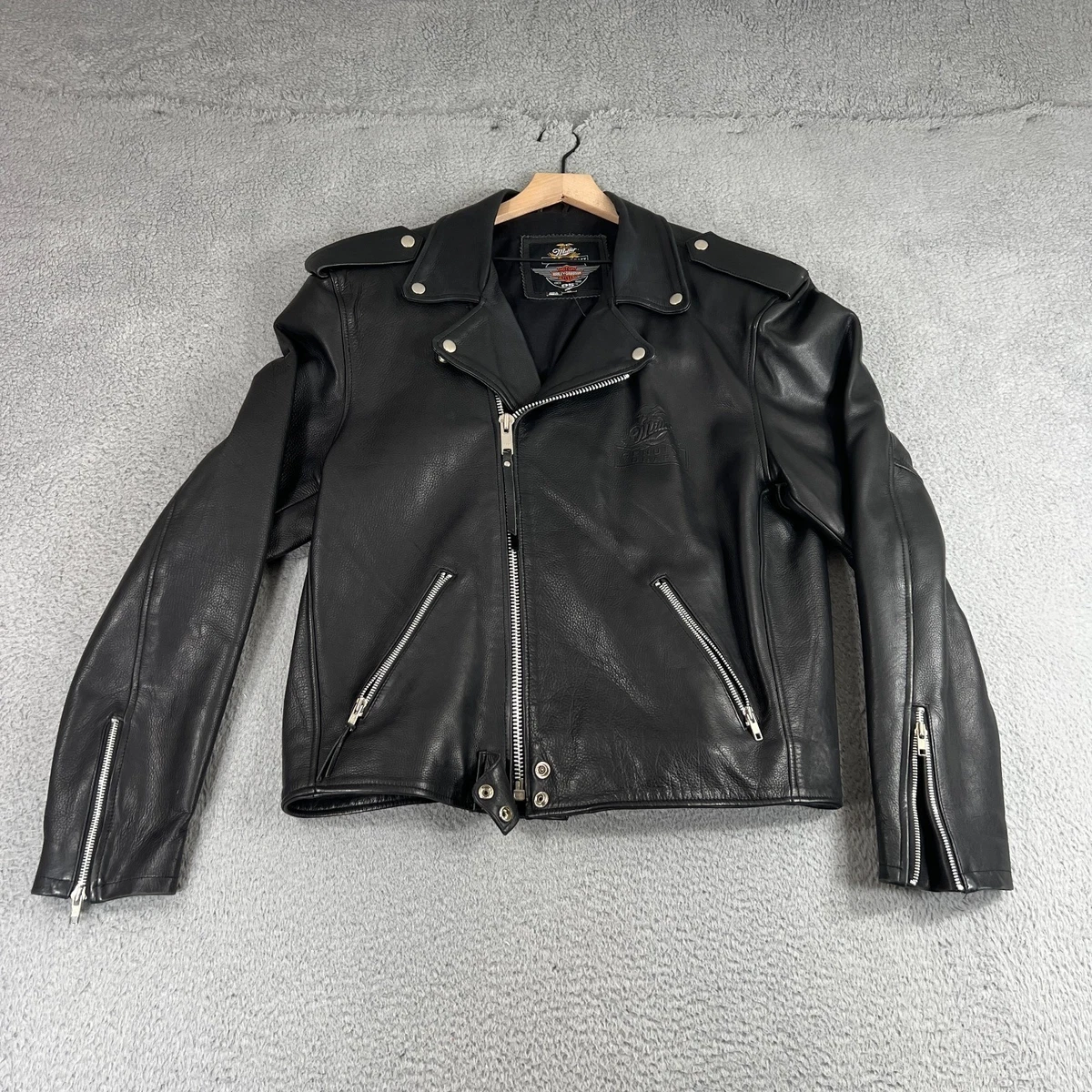 Harley-Davidson ブラックジャケット XL Harley Davidson 95th Anniversary Leather Jacket for sale - eBay