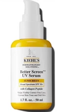 Kiehl's Better Screen UV Serum Sunscreen SPF 50+ 1.7 Oz 50 mL Full-Size 05/2026