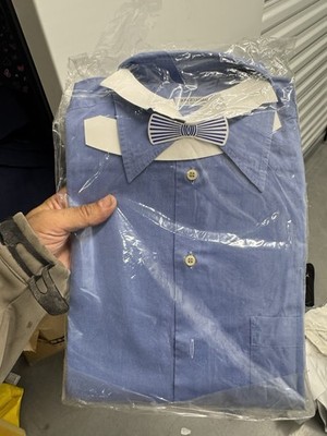 Giorgio Armani Dress Shirt Mens 16/ 41  Blue Stripe Button Up Made In Italy