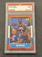 1986 Fleer Joe Dumars #27 PSA 9 Mint Rookie Card RC Quantity Available HOF. rookie card picture