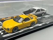 Initial D Yellow FD RX-7 and White AE86 Two Pack Keisuke Takahashi