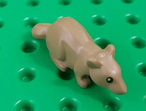 *BRAND NEW* Lego Small Rat Brown Mouse Rodent Animal Pet x 1 piece - Picture 1 of 2